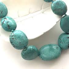 Green Turquoise Bead Necklace, Adjustable Sterling Silver Natural Green Turquoise Statement Necklace, Handmade Artist Large Chunky Bead Gift - Etsy