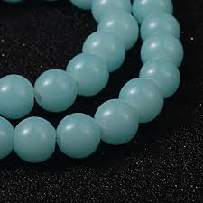 105 Mint Blue Glass Beads Bulk Jelly 8mm Round 32" Strand ...