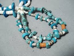 Colorful Vintage Native American Navajo Turquoise Coral ...