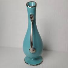 Vintage Robin Egg Blue Bud Vase Ever-Art California MCM Ceramic USA 6" | eBay