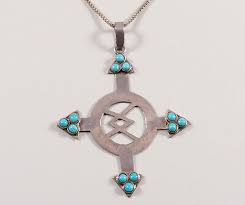 Kette mit Anhänger Stein Türkis Silber Kreuz 925 / 835 | eBay