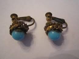 MIRIAM HASKELL EARRINGS - SEE PHOTOS - CIRCA 1950'S - SIGNED ...