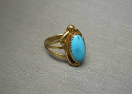 Vintage Estate 925 Gold Vermeil Robin's Egg Blue Turquoise ...