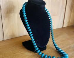 Vintage Beaded Emerald Green Necklace, Vintage Large Beaded Necklace, Green Beaded Jewellery, 60s Necklace, Statement Necklace - Etsy