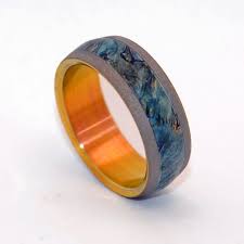 Minter + Richter | Blue Box Elder Every Drop of Blue | Titanium Wedding Ring – Minter and Richter Designs