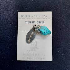 Vintage Sterling Silver Turquoise Stone North Carolina State Pendant Charm | eBay