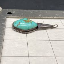 Vintage Navajo Native Turquoise Silver Pendant - Etsy UK