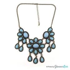 Brass Tone Floral Teardrops Statement Necklace | eBay