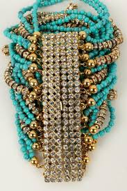 Valentino Turquoise Bracelet in Blue Pearls For Sale at 1stDibs