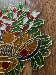 Vintage Christmas Large Plastic Sun Catcher Window Ornaments ...
