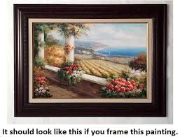 Mediterranean View, #MV-1, 24x36, 100% Hand Painted Oil Painting on Canvas, - Etsy