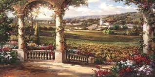 Autumn Portico Fine Art Print by Rosa Chavez at FulcrumGallery.com