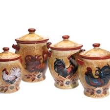 Certified International Golden Rooster 4-piece Canister Set - Bed Bath & Beyond - 5545439