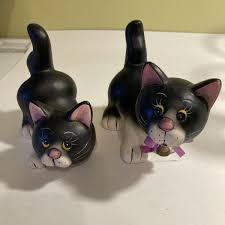 Vintage Ceramic Cat with a Bell | eBay