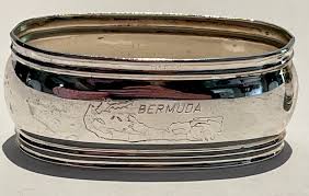 Pair of Silverplate Napkin Rings With Enameled Smith Family ...