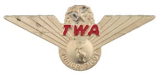 Item Detail - “TWA JUNIOR PILOT” EMBOSSED BRASS WINGS.