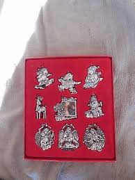 Gorham Set of 9 Assorted Metal Christmas Ornaments New | eBay