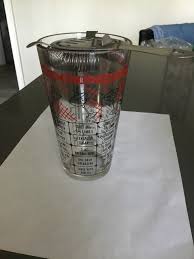 Cocktail Shaker With Recipes on Side Federal Glass Shaker ...