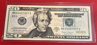 $20 Dollar Bill - Fancy Serial Number 2017, Four of a kind ...