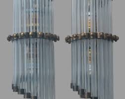 Pair Skyscraper Vintage Art Deco Light Old Lamp Wall Sconces Fixture Brass & Glass Rod Ship Light Antique - Etsy