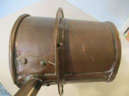 ANTIQUE PRIMITIVE COPPER MELTING POURING POT WITH WOODEN HANDLE CIRCA 1890'S | eBay