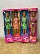 3 Pretty in Plaid Barbies, 1 Hawaii Barbie all NOS. 2e - Lil Dusty Online Auctions - All Estate Services, LLC