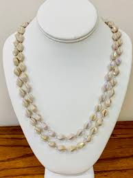 Vintage Sculptured Iridescent Plastic Beaded Necklace - Etsy