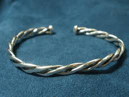Trenzado de plata pulsera de 3 hilos - Etsy España