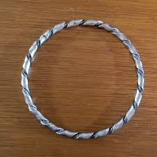 Southwestern Style Twisted Silver Bangle Bracelet 18.1 Grams ...