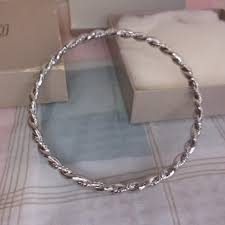 Avon | Jewelry | Avon Silver Tone Rope Twist Bangle Bracelet ...
