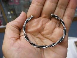Vintage Twisted Wire Unmarked Silver Bracelet | eBay