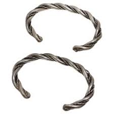 1960s Pair Of Gucci Enamel Silver Belt Bracelets at 1stDibs