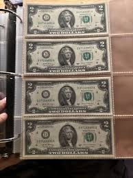 Uncirculated Two Dollar Bills Series 2017A $2 Sequential ...
