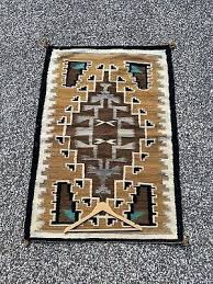 vintage Two Grey Hills rug Navajo design woven antique | eBay