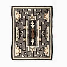Sold at Auction: Diné [Navajo], Diné [Navajo], Two Grey Hills Rug, ca. 1955