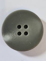 Grey No Rim 4 Hole Round Button - The Button Queen
