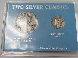 TWO SILVER CLASSICS Coin Set 1942 WALKING LIBERTY HALF ...