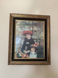 Vintage Framed Renoir Print Two Sisters(On The Terrace ...