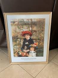 Renoir Two Sisters On the Terrace 1881 Framed Canvas Print ...