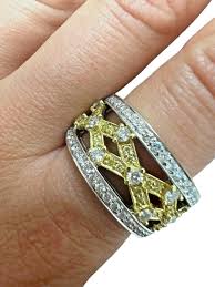 Simon G. 18kt Yellow and White Gold 1.00ctw Diamond Wide ...