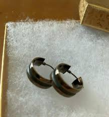 Milor 14k Gold Brown Wide Hoop Pierced Earrings 11/16 Inch Diameter | eBay