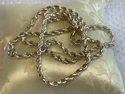 Sterling Silver Necklace 14.6g Fine Jewelry 19.5" Rope Chain Spring Ring Clasp | eBay