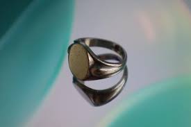 Antique Sterling Signet Ring - Etsy