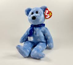 Vintage 1999 Holiday Teddy Beanie Baby: Snowflake Blue Bear ...