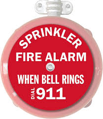 Amazon.com: Universal Fire Sprinkler Alarm Bell Sign - 7 ...