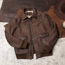 KJ Mens Genuine Leather Jacket Vintage Cowhide Goatskin ...