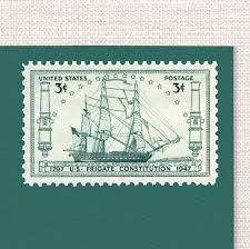 3¢ Frigate Constitution - Pack of 25 unused stamps from 1947 ...