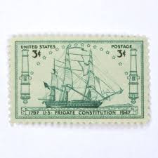 3c US Frigate Constitution Stamps .. Vintage Unused US ...