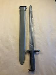 WW2 UFH M1905 bayonet dated 1942; USN MK1 scabbard ...