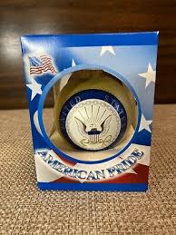 CHRISTMAS ORNAMENT by Krebs 3-1/4" US Navy Gold with Emblem ...